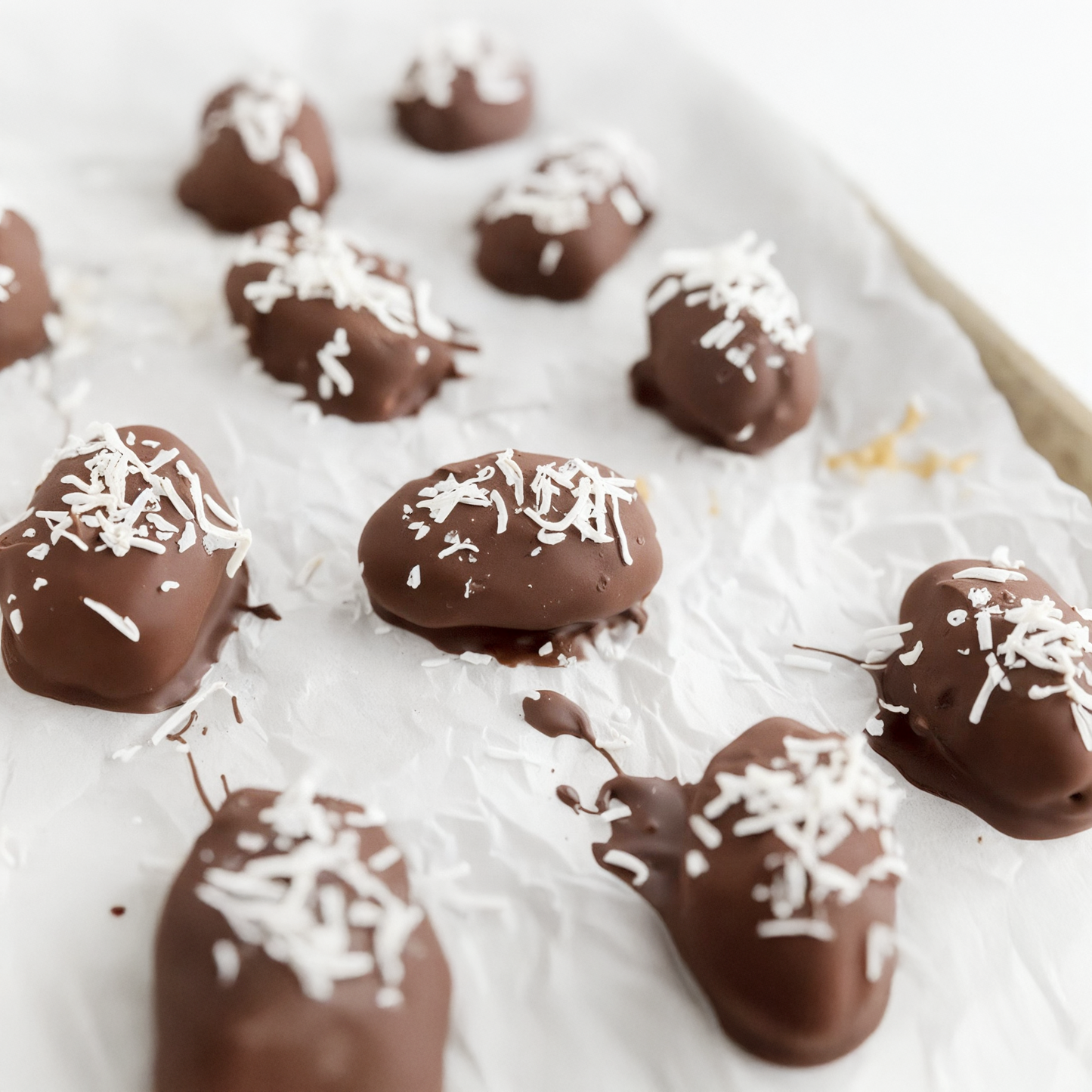 Chocolate Covered Medjool Dates with Coconut