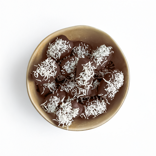 Chocolate Covered Medjool Dates with Coconut